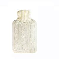 Silicone hot Water Bottle Durable Hot Water Bag Reusable Portable Hot Water Student Dormitory Water Injection Hot Water Bottle Water-Filled Hot Water Bottle Hot Water Bottles (Color : White)