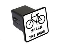 Graphics and More Bicycle - Share The Road Tow Trailer Hitch Cover Plug Insert 2"