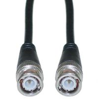CableWholesale Black BNC Male Solid Core Coaxial Cable, 100 Feet - RG58/U Coax Cable Will Connect Ethernet Coax Systems