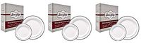 50 Classy Disposable Plastic Plates, 25 Pieces of 10.25 Inch and 25 Pieces of 7.5 Inch White Plates, Silver Trim (3-(Pack))