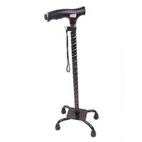 CW&T WW Elderly Walking Stick Aluminum Alloy with Lights Telescopic Medical Insurance Four-Foot Crutches