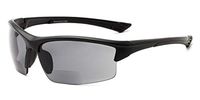 Readers.com: The Roster Bifocal Reading Sunglasses for Men and Women - Matte Black with Smoke, 1.50