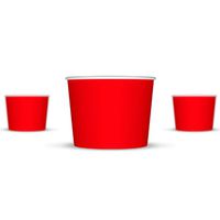 12 oz Paper Ice Cream Cups - 1,000 / Case (Red)