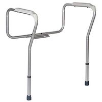 Blusea Toilet Rail, Bathroom Safety Frame Adjustable Height Medical Handicap Lightweight Anti-Slip Handrail Grab Bar for Elderly Pregnant Disabled