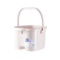 AI® Foot Tub with Foot Reflexology Plastic Padded Foot Bath Barrel Foot Barrel Home Foot Tub Bathroom Foot Tub for Old People Adult Can Use Hand-Carry 27 * 27.6 * 42.5cm (Color : Pink)