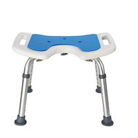 ZHAOYONGLI Bathing Aid for Bathroom Stool Lightweight Height Adjustable Aluminum Alloy Shower Stool Bathroom Seat (Color : B Non-Slip mats)