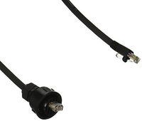 Hubbell HI615AE HI-IMPACT Series Patch Cord, CAT6, HI-IMPACT RJ45 to Standard RJ45, 15' Long, Black