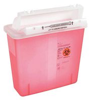 Sharps Container, 1-1/4 Gal., Red, PK5