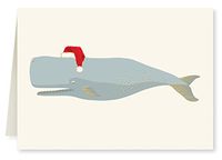 Holiday Jonah Folded Note Cards by Faux Designs Foil Embossed, BlankSet of 8 with coordinating envelopes