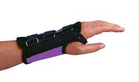 Rolyan Purple D-Ring Right Wrist Brace, Size Small Fits Wrists 5.75"-6.5", Wrist Brace 6.5" Long with Straps and D-Ring Connectors to Secure and Stabilize Hands and Wrists and Provide Comfort