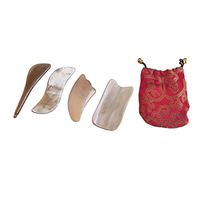 Gua Sha Scraping Massage Tool Natural Buffalo Horn Guasha Board Anti Aging Anti Wrinkle for Women 4pcs