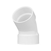Charlotte Pipe 3" Schedule 40 PVC 1/8" Bend Pipe Fitting - (Hub x Hub) DWV (Drain, Waste and Vent) Durable, Easy to Install, High Tensile and Sound Deadening for Home or Industrial Use (Single Unit)