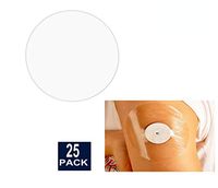 HiBell No-Hole 25-Pack Patches Protection Stickers, Pre Cut Clear Waterproof Adhesive Patches for Freestyle Libre, Enlite, Medtronic Guardian Sensor