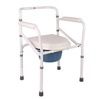 ZBYXZIGJ Folding Commode Chair Toilet Seat Bathroom Anti-Slip Adjustable Height Shower Stool Handicapped Person Potty Chair