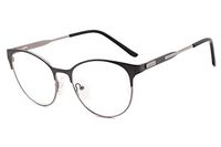 SHINU Metal Cateye Frame Bifocal Readers Progressive Multifocus Computer Optical Reading Glasses-SH8097(silver, anti-blue up 1.00 down 3.00)