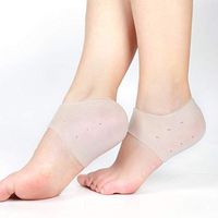 Plantar Fasciitis Insert, Heel Pain Relief Protectors 3 Pairs, Heel Pads Cushion, Silicone Gel Heel Cups for Achilles Tendonitis, Spurs, Sore Feet, Bruised Foot Cracked Heels Treatment (White Color)