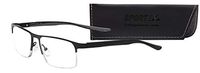 Sportex Readers (AR4147) by SAV Eyewear, Lightweight Super Flexible, Semi-Rim, Gray, 1.50