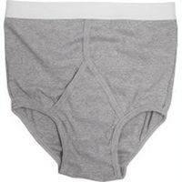 8090006ML - OPTIONS Mens Basic with Built-In Barrier/Support, Gray, Left-Side Stoma, Medium 36-38