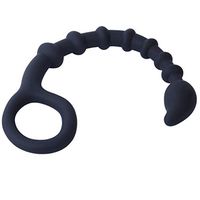 A-YUEYUE Silicone Body Amal Pull Beads Plug with Ring for Women Men Beginners Training Toys