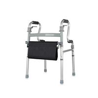 PIWYHOW Standard Foldable Walks, Adjustable Walker, Suitable for The Elderly, Upright Knee Walking Mobility Walkers, Silver