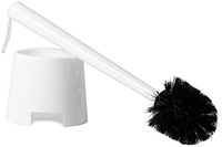Klickpick Home Toilet Bowl Cleaner Brush with Toilet Holder Caddy (White, Pack of 1)