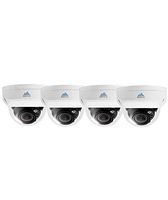 4K 8MP IP Cameras, 30fps Real-Time Recording, Tripwire, Intrusion, Motion, Mobile Viewing, H.265 Compression (4 Pack 4K IP Motorized Vari-Focal Dome Camera)