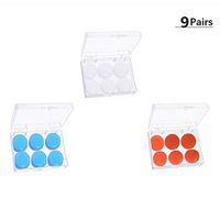 KKING 9 Pairs Soft Silicone Reusable Swimming Ear Plugs Putty Ear Plugs for Sleeping Swimming earplugs,Snoring, Travel, Concerts and Studying for Kids Adults