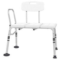 XH Tub Transfer Bench - Shower Chair Transfer Bench, Mobile with Height Adjustable Legs, Convertible to Right or Left Hand Entry for Disabled Elderly Pregnant Women