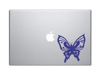 Monarch Butterfly Patterned Wings - 5" Purple Vinyl Decal Sticker - Car Tablet Macbook