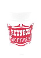 10 (16 Oz.) Styrofoam Party Cups Redneck Stemware - Printed Front & Back - White & Red