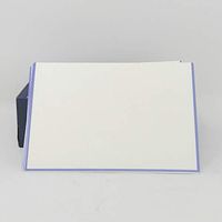 Hand Bordered Notes Bar Harbor Blue On Wasabi Kid Finish 100% Cotton