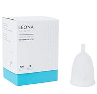 LEONA AIR Flow - Easy-to-Remove & Comfortable Fit Menstrual Cup - Reusable Period Cup - Feminine Hygiene Alternative - 100% Medical Grade Silicone - FDA Registered - USP Tested (L)