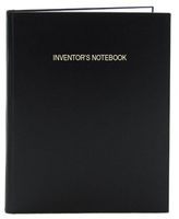 BookFactory Inventor's Notebook - 96 Pages (.25" Grid Format), 8" x 10", Black Cover, Smyth Sewn Hardbound (EPRIL-096-SGS-LKT5)