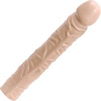 Classic Rubber Dildo Beige 10 inch