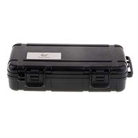 dailymall Black Cigar Case Moisture Box with Cigar Cutter for Cigar Accessories