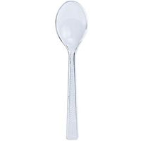 Party Dimensions 48 Count Plastic Soup Spoons, Clear