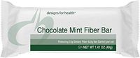 Designs for Health Chocolate Mint Fiber Bars - Food Bars with Prebiotics, 2 Net Carbs, 13g Fiber + Low Glycemic (18 Bars)