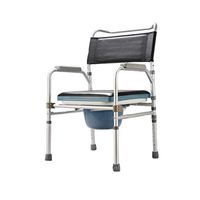 FLYSXP Elderly Toilet Chair Pregnant Women Folding Toilet Seat Shower Chair Disabled Toilet Wheelchair