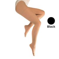 Blue Jay Sheer Support Medical Legwear - 15-20mmHg, Queen-Plus Closed Toe Pantyhose, Firm Support Compression Legwear - Black
