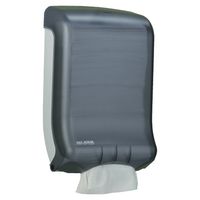 SANT1700TBK - San Jamar T1700TBK Black Large Capacity Ultrafold C-Fold or Multifold Paper Towel Dispenser
