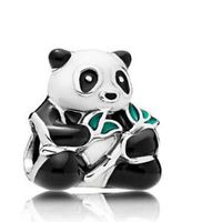 Hot 1pcs silver panda European Charm Beads Fit 925 Necklace Bracelet Chain #5 unique pretty decoration accesories designer talisman jewelery bracelet trendy