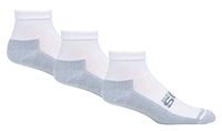 Cushioned Diabetic Socks Womens White Active Fit Crew Sock 3 Pack | Seamless Toe | Sock Size 9-11