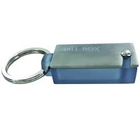 Satin Silver Finish Pill Box Key Chain