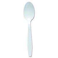 Solo GD7TW-0007 Xtra-heavy Weight PS White Teaspoon - Bulk (Case of 1000)