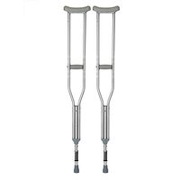 LUCKYYAN Healthcare Aluminum alloy Underarm Adjustable Crutch with Spring Shock-proof with TPR Handle, 1 Pair , small