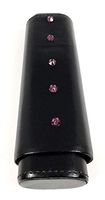 Aficionada Style 2 Cigar Leather Case with Amethyst Swarovski Crystals