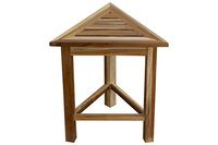 EcoDecors Earthyteak Flexicorner Triangular Teak Modular Stool