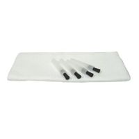 Sparkle Bright All-Natural Jewelry Cleaner - Accessories Cleaning KIT - Small Detail Brushes (Pkg. of 4) & 100% Soft Cotton Flannel Drying/Polishing Cloth (1 Cloth)