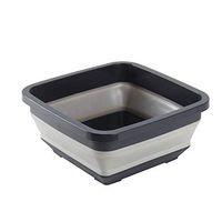 RPMDM Folding Washbasin Retractable Household Wash Foam Foot Portable Plastic Travel Outdoor Car Laundry Washing Basin Plastic washbasin (Color : Black Grey)