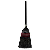 Boardwalk UNS 930BP BWK930BP Flag-Tip Push Broom, Poly Bristles, 42" Handle, Natural/Black (Pack of 12)